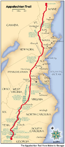 Appalachian Trail Map: Georgia through Maine