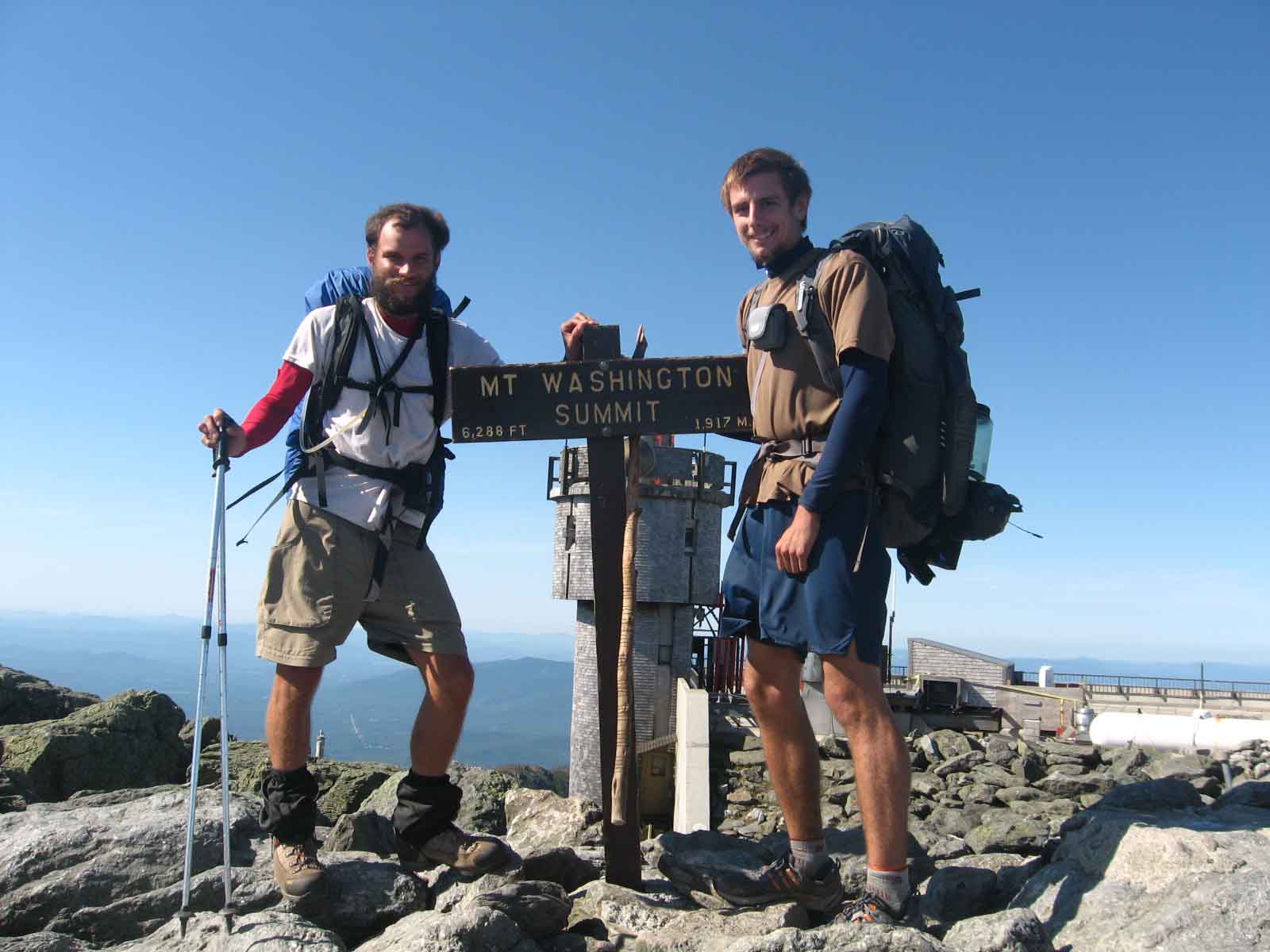 Optimus and Turok on Mount Washingtons Summit this past Monday. 