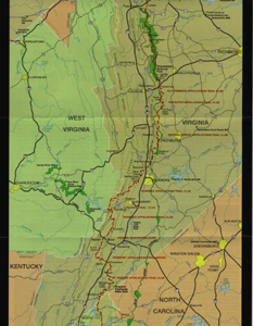 Appalachian Trail Map: Virginia through Shenandoah